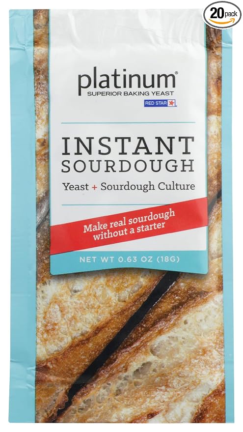 Red Star Platinum Instant Sourdough Yeast, 0.63 Ounces (Pack Of 20)