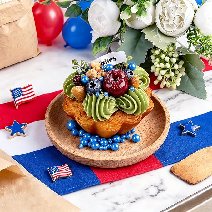Patriotic Red White and Blue Sprinkles, 11.3oz/320g Edible Pearls Sprinkles, 4th of July Sprinkles for Baking Cakes Cupcakes Cookies