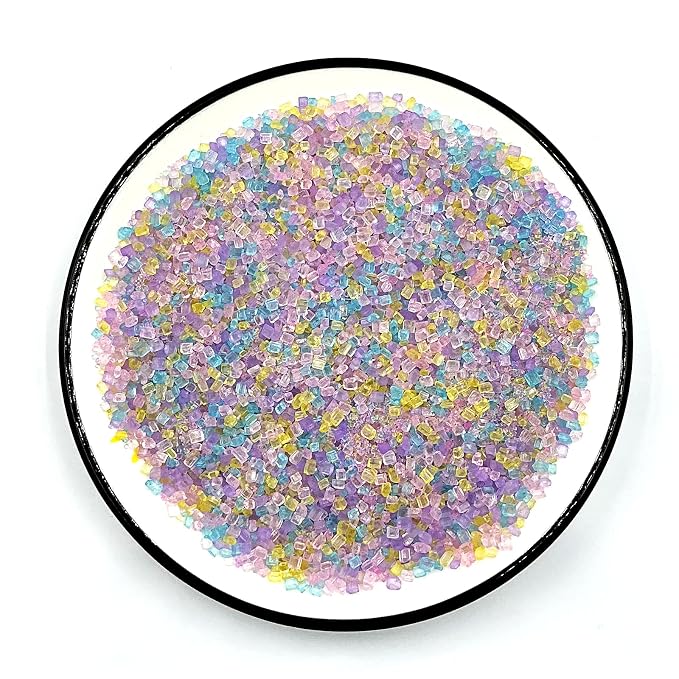 Edible Pastel Sanding Sparkling Course Sugar Sprinkles 142g/ 5.01oz Pastel Sprinkles Sanding Sugar for Baking, Cookies, Cupcakes, Ice Cream Topping and Rimming Sugar