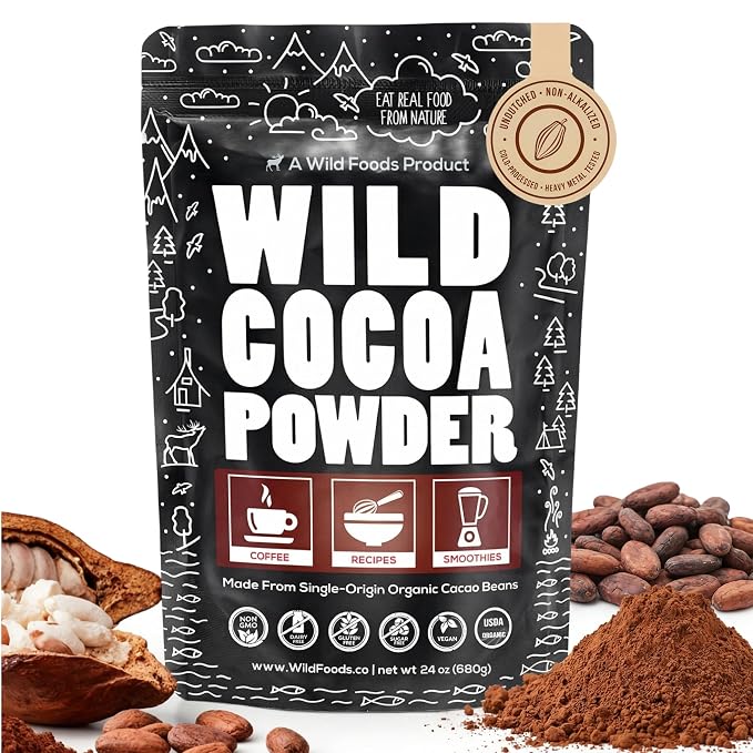 Raw Organic Cacao Powder, Handcrafted, Single-Origin, Fair Trade, Non-Alkalized Cocoa from Peru (24 ounce)