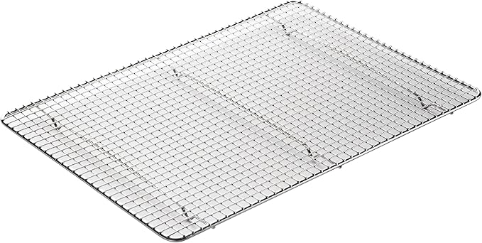 Winco Wire Sheet Pan Grate/Cooling Rack, Chrome Plated, 2/3 Size / 14" x 20"