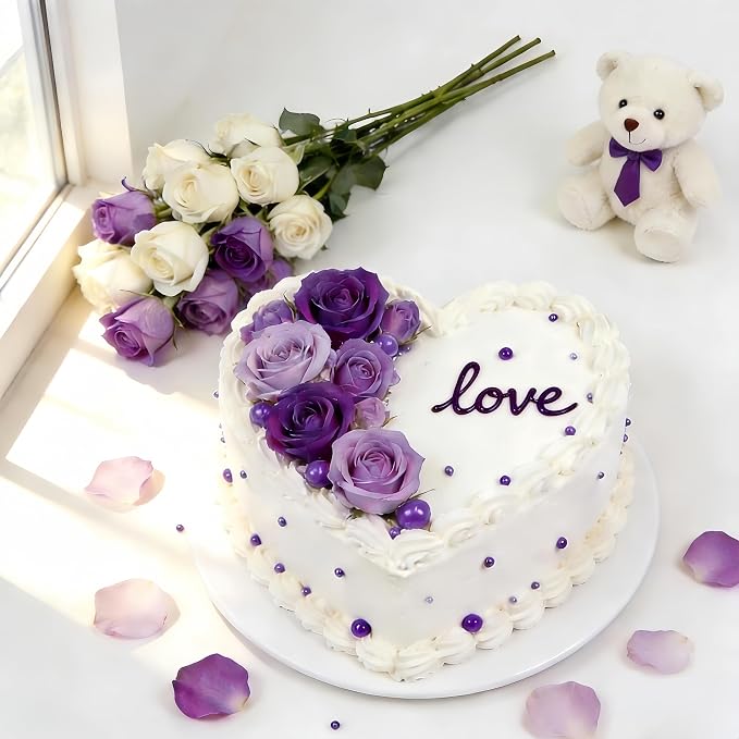 Purple Sprinkles for Cake Decorating, 110g/3.88oz Purple Pearl Sprinkles 4 Sizes Mix for Cake Cupcake Cookie Baking Donuts Ice Cream Toppings