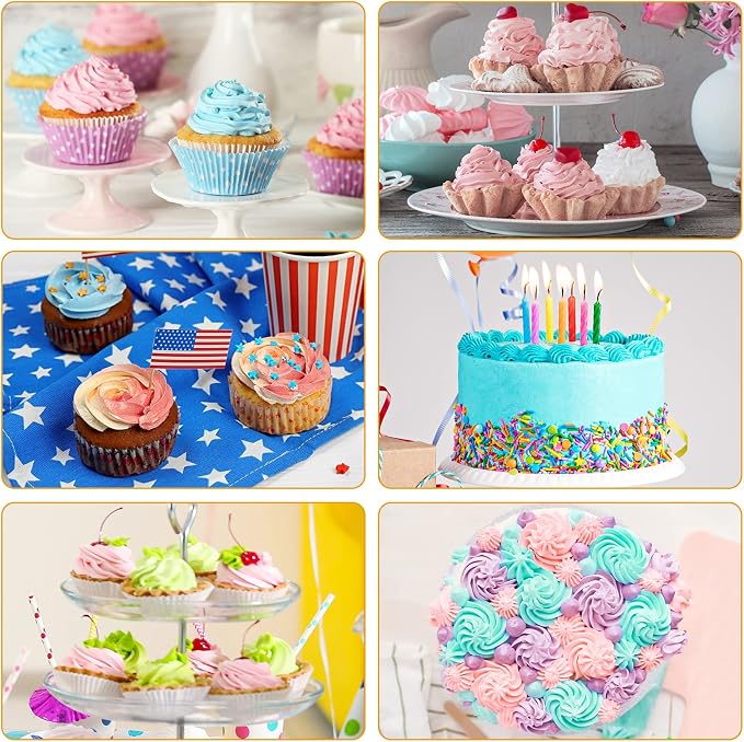ELECLAND 30 Pcs 21 Inch Disposable Piping Bags Extra Large Thicken Pastry Bags Icing Piping Bags for Cookies Cupcakes Dessert Cakes Decorating