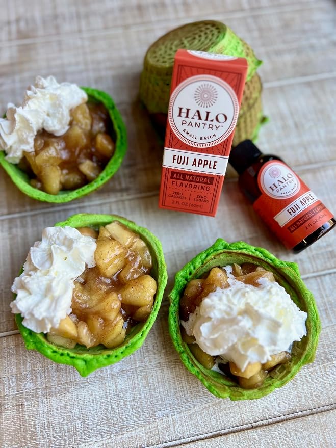 Natural FUJI APPLE Flavoring Extract by HALO PANTRY (2oz bottle) | Colorless/Clear, Dye-Free, Sugar-Free, Gluten-Free, NO Sweeteners, NO Calories | Perfect for customizing ANY baking, candy, dessert or drink recipes
