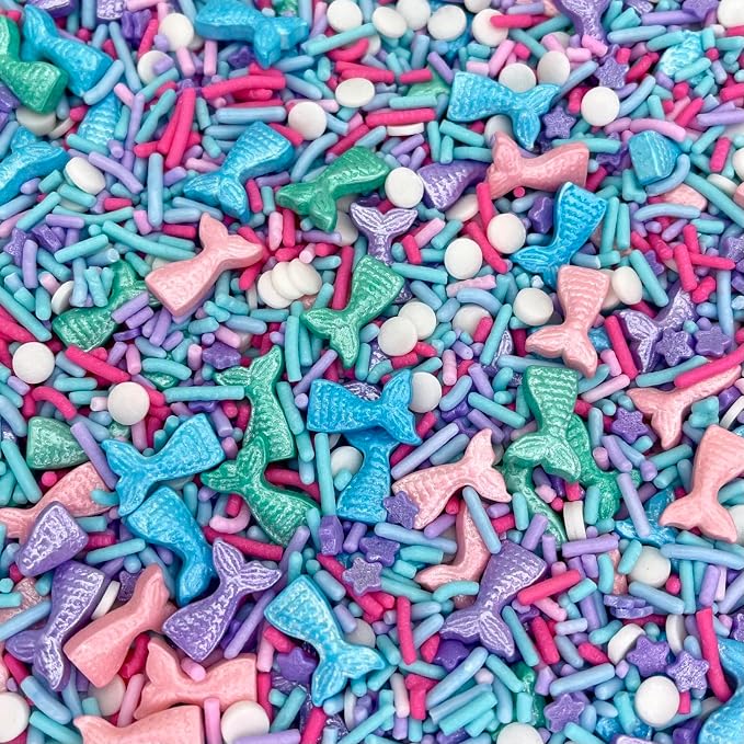 Sprinkles | Mermaid Sprinkles | 4 oz | Cupcake Sprinkles | Cake Sprinkles | Purple and Teal Sprinkles | Manvscakes