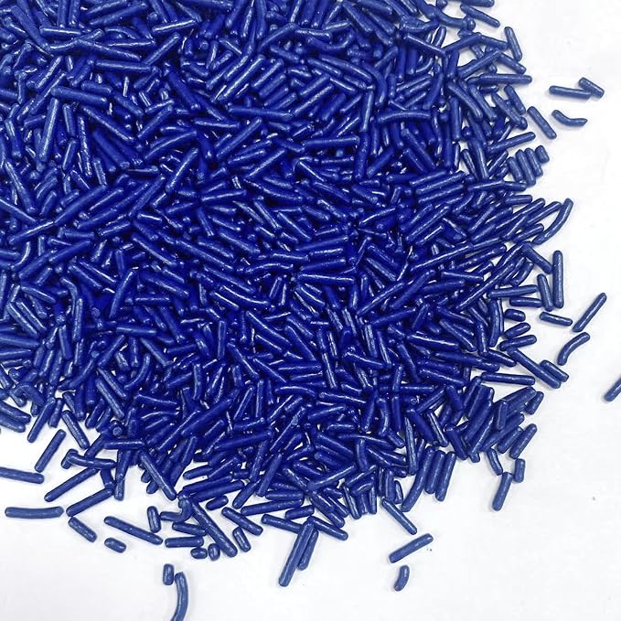 PhilaeEC Navy Blue Jimmies Sprinkle Edible Soft Jimmies Sprinkle for Cake Decoration Cupcake Topper Cookie Baking Decorations Halloween Christmas Valentine Supplies 2.75oz/78g
