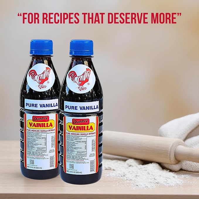 Danncy Vanilla Dark 12 fl oz (355 mL) 2 Pack – Authentic Mexican Vanilla Flavor