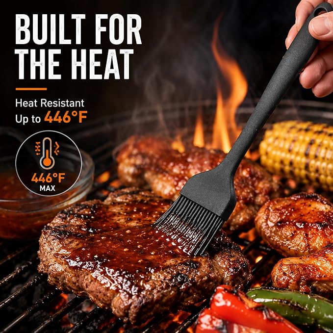 Silicone Basting Pastry Brush for Baking Cooking Bbq Grill Spread Oil Butter Sauce 2 Pack