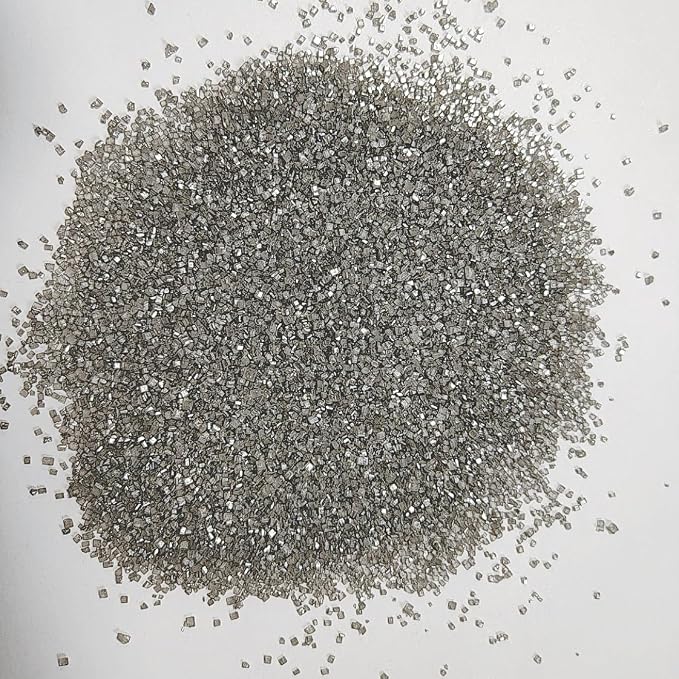 HeDeon&Rles Edible Silver Sanding Sugar Crystals for Baking 120g/4.23oz Sparkling Sugar Crystals Cake Cupcake Pancake Ice Cream Top Birthday Wedding Easter Halloween ChristmasCake Decoration