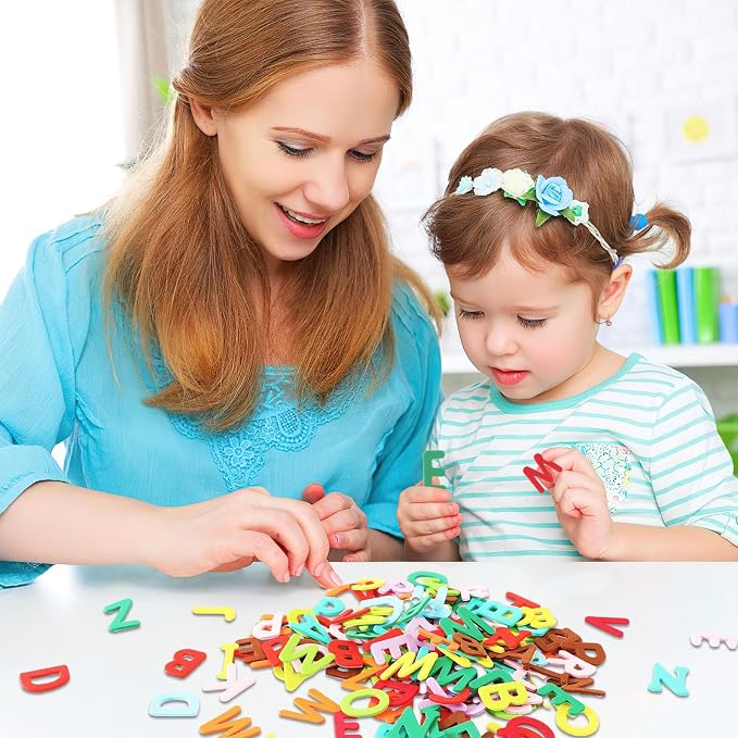 600Pcs Foam Letters Stickers Self Adhesive A-Z Alphabet Stickers | Colorful Foam ABC Letters for Kids, School Projects, Classroom Handmade, DIY Arts Crafts, Scrapbook, Party Favors Decorations