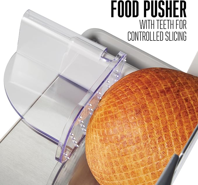 Weston Electric Meat Cutting Machine, Deli & Food Slicer, Adjustable Slice Thickness, Non-Slip Suction Feet, Removable 9” Stainless Steel Blade, Easy to Clean
