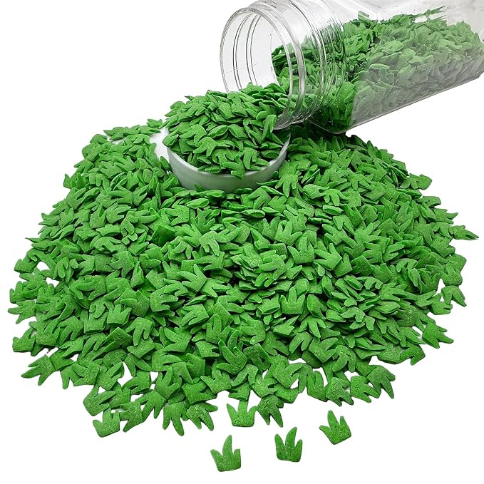 SE Si&Moos Green Grass Sprinkles for Cake Decorating Edible Grass Confetti Green Sprinkles for Cupcakes St.Patrick's Day Cupcake Toppers Edible Confetti Cake Decoration Party Wedding Baby Shower Holiday Supplies 2.47 OZ