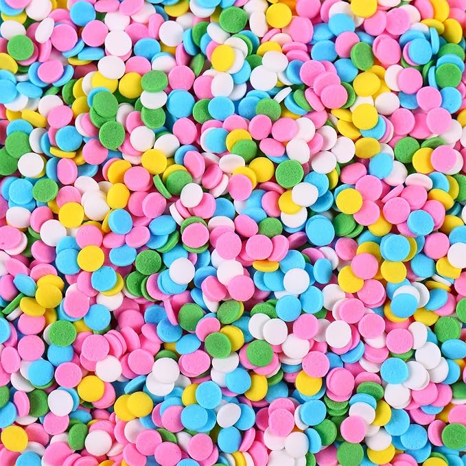 Edible Pastel Sprinkles for Cake Decorating, Confetti Sprinkles, Round Sprinkle for Cupcakes, Cookies, Chocolate, Candy, and Ice Cream Topping(120g/4.23oz)