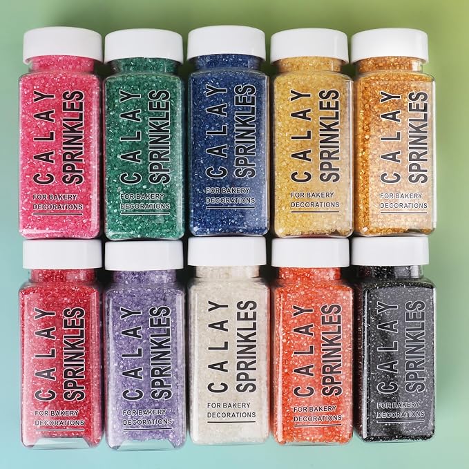 Blue Sprinkles, Blue Sanding Sugar Crystals, 4.6 oz Edible Sparkling Sugar for Baking Topping, Cupcakes, Cookies, Ice Cream & Cake Decorating, Wedding Party Christmas 4th of July Supplies
