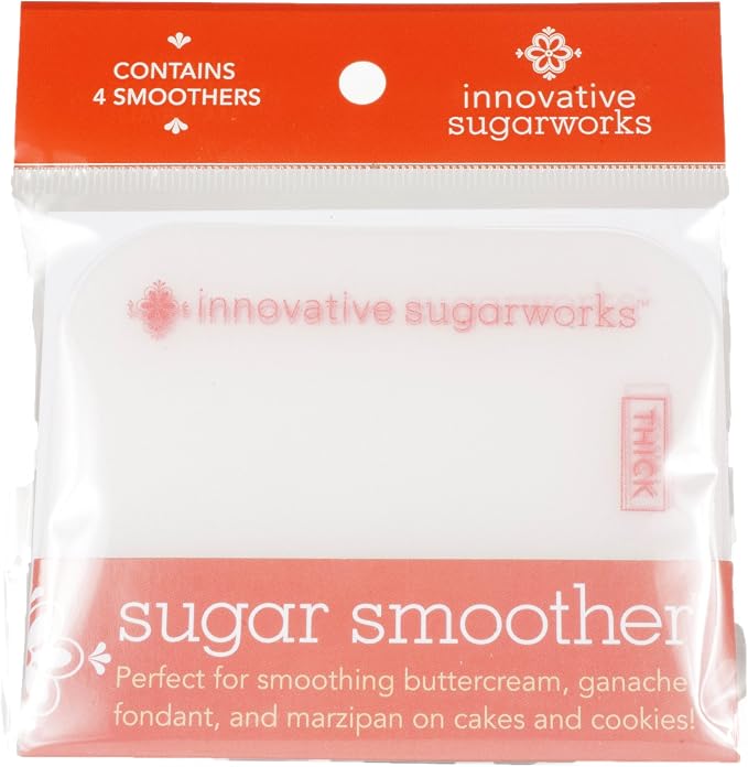 Innovative Sugarworks Sugar Smoothers for Fondant, Modeling Chocolate, Sugarcraft, and Cake Decorating (4 Small (2 Thin,2 Thick))