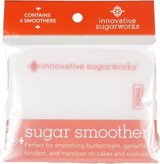 Innovative Sugarworks Sugar Smoothers for Fondant, Modeling Chocolate, Sugarcraft, and Cake Decorating (4 Small (2 Thin,2 Thick))