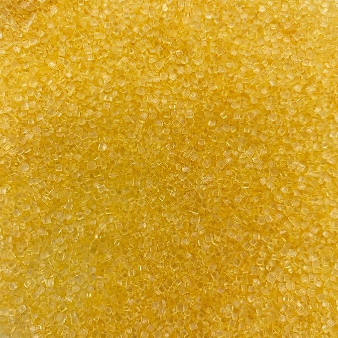 Edible Yellow Sanding Sugar Sprinkles Cupcake Cake Toppers, Celebrations Candy Pearls Shaker Jar Wedding Party Cake Dessert Food Decoration Supplies 3.2oz(Yellow)