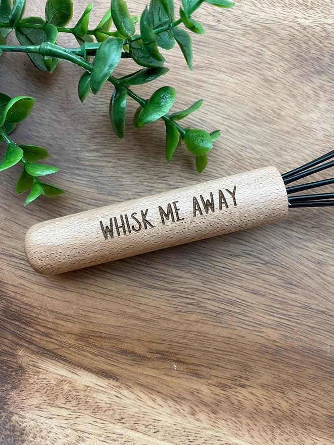 Personalized Silicone Egg Beater – Custom Engraved Handle, Heat-Resistant Kitchen Whisk, Baking and Cooking Tool