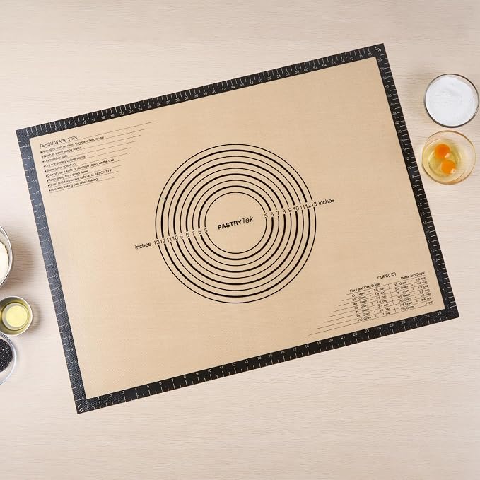 Restaurantware Non-Stick Baking Mat - 1 Count 23.6 x 31.5 Inches Silicone Reusable Baking Sheet - Anti-Slip Dough Mat - Black