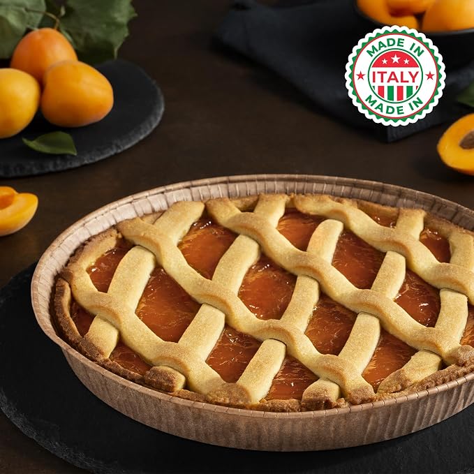 Round Paper Pie Molds – 4-Inch Disposable Baking Pans – 50 Silicone Coated Mold Set for Sweet & Savory Pies, Tart, Quiche & Cake, Brown