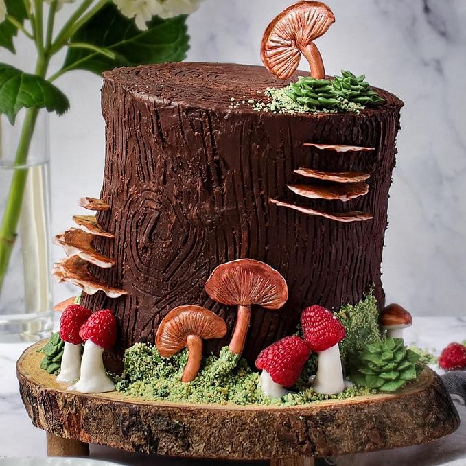 Wood Grain Tree Bark Silicone Molds, Bark Texture Mat Silicone Mold for Cake Decoration Candy Cupcake Topper Cake Polymer Clay Crafts Epoxy Resin