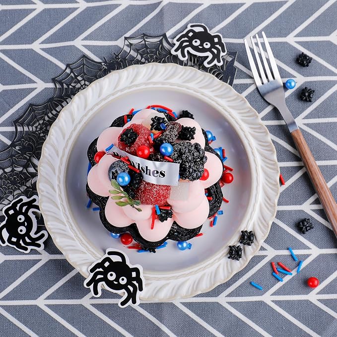 Spiderman Sprinkles for Cake Decorating, 130g/4.6oz Edible Spiders and Pearl Sprinkles Mix, Red Blue Candy Pearls for Baking, Cookie Decorations and Cupcake Toppings, Children Birthday Party Supplies