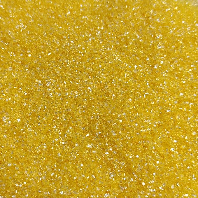 Yellow Sprinkles for Baking, Yellow Sanding Sugar Crystals, 4.23 ounces Edible Sparkling Coarse Sugar Sprinkles for Cake Decorating, Cupcake Topper, Cookie Toppings, Wedding Birthday Christmas Supplies