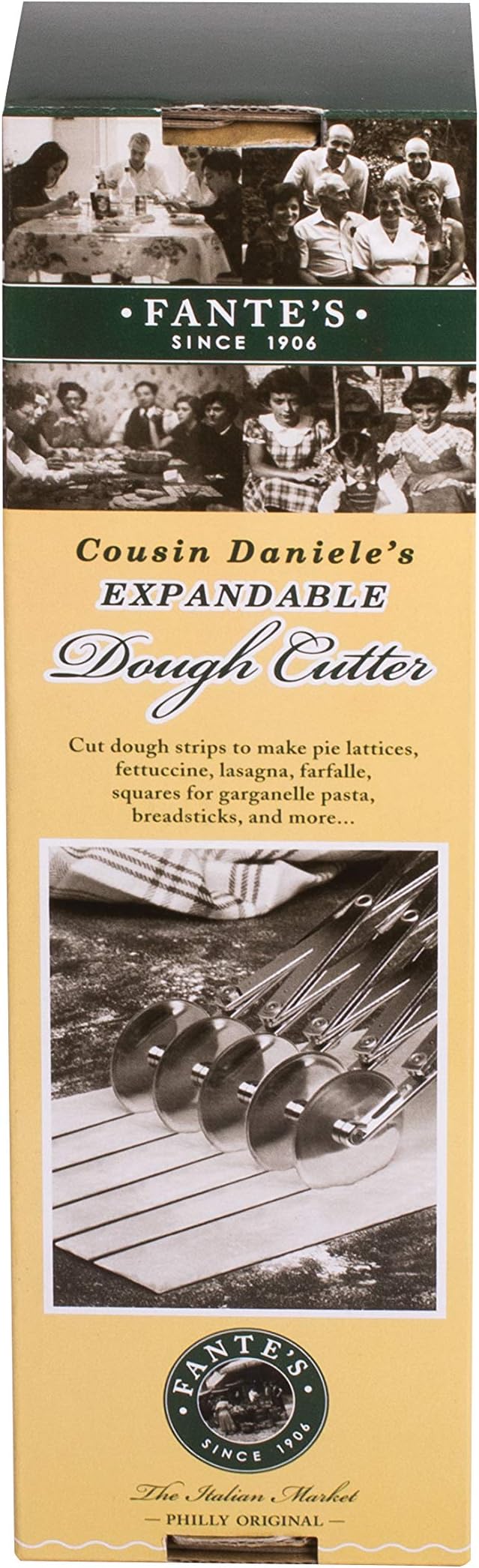 Fantes Expandable 5-Wheel Stainless Steel Dough Cutter, The Italian Market Original since 1906