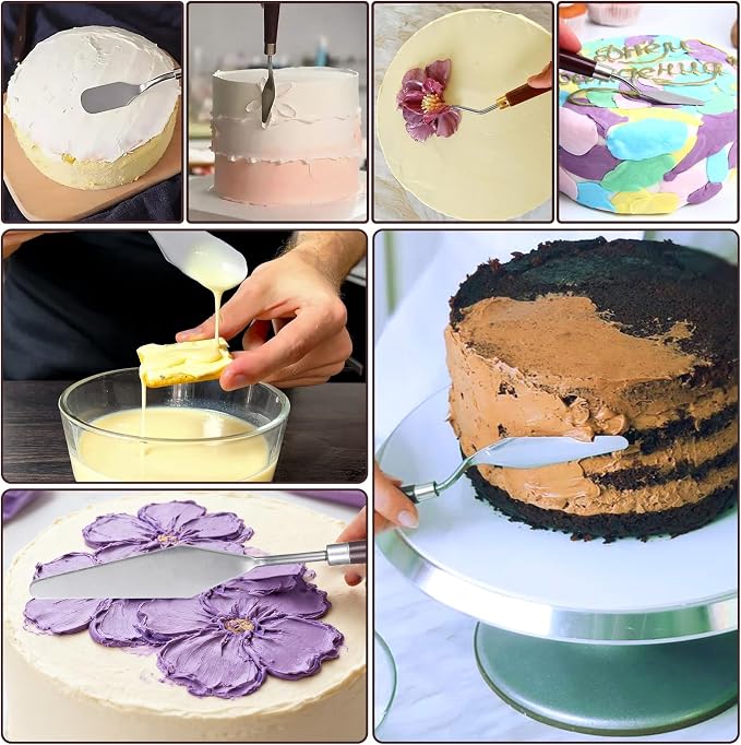 5 Pcs Frosting Spatula, Cake Frosting Spatula Dual-use Pallet Knife Painting Knife for Baking Pastry Tool Cake Fondant Chocolate，Art Painting Art Acrylic Draw Color Mixing Supplies