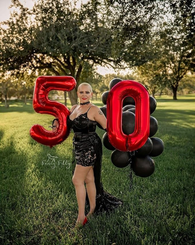 Balloons 40 Number, 40 Inch Red 40th Birthday Decoration for Women & Men, Large Foil Party Decorations for Engagement Celebration Memorial Day's Supplies