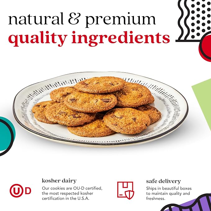 David's Cookies Freshly Baked Cookies Assortment - Delicious Handmade Soft Variety - Exquisite Gourmet Gift for Friends & Family on Special Occasions - Thin & Crispy Cookies in Mini Sweet Sampler Tin