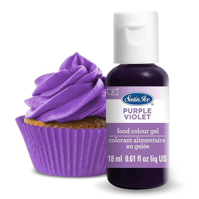 Satin Ice Food Color Liquid Gel, 0.61 fl oz Bottle, Purple