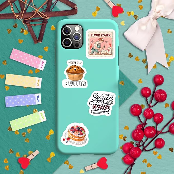 100Pcs Baking Stickers, Bakery Stickers for Water Battles — Baking Gifts for Bakers — Bakery Party Supplies - Gift for Women & Men