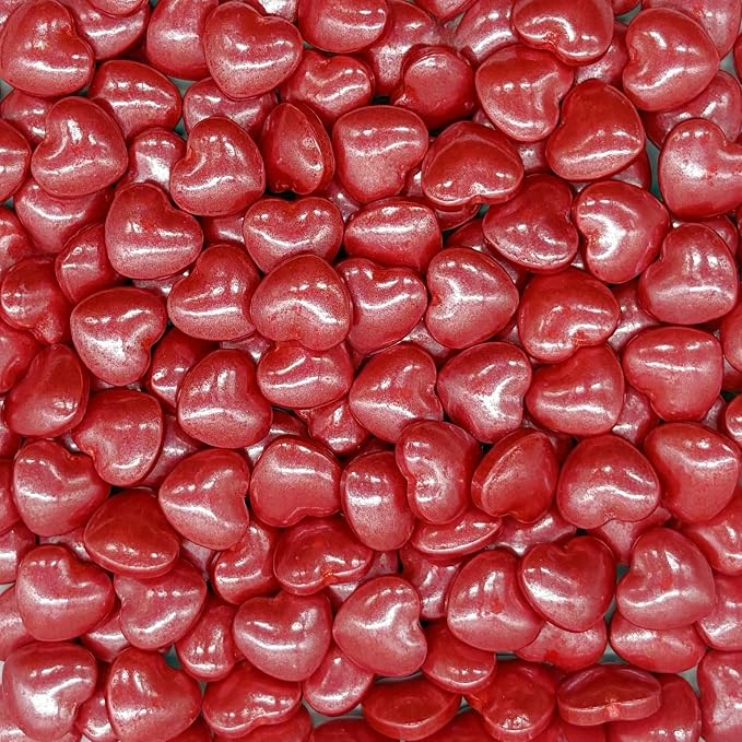 Dynastang Red Heart Sprinkles Edible Heart Cake Decorating Heart Cake Decorations Cupcake Toppers Cookie Decorating Perfect for Cakes, Cupcakes, Desserts Toppings 3OZ