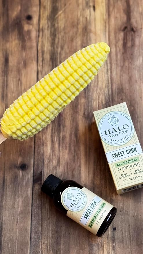 Natural SWEET CORN Flavoring Extract by HALO PANTRY (2oz bottle) | Water-Soluble, Dye-Free/Colorless, Gluten-Free, Dairy Free, Zero Sugars, NO Sweeteners, NO Calories | Perfect for customizing ANY baking, candy, dessert or drink recipes