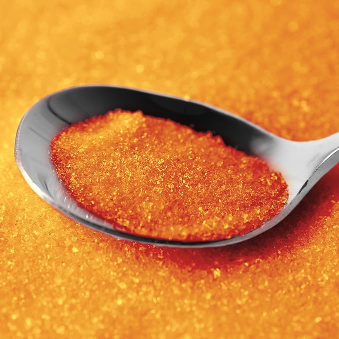 Birch & Meadow Orange Sanding Sugar, 1.1 lb. Colorful Sugar Crystals for Festive Holiday Baking (Pack of 2)