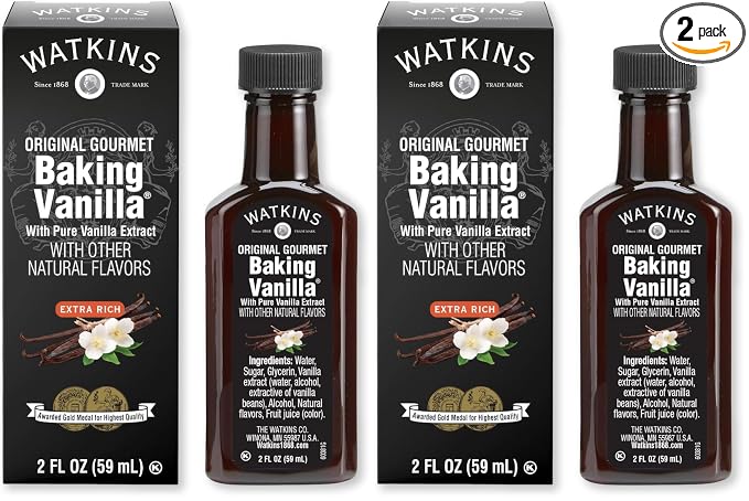 Watkins All Natural Original Gourmet Baking Vanilla with Pure Extract, 2 fl. oz. Bottle, 1-Pack (Pack of 2)