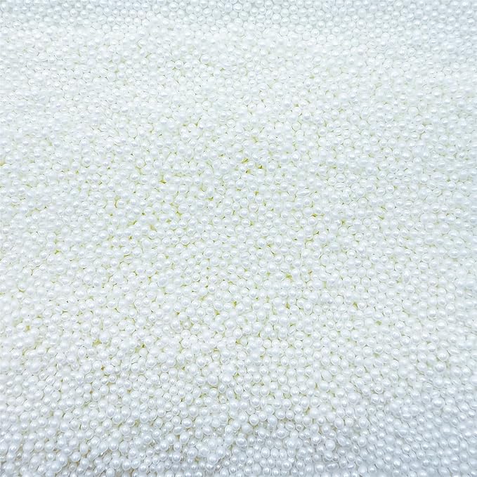 CandiJumpin 2mm Edible White Pearls, White Nonpareils Sprinkles Small Pearl Sprinkles for Cake Decorating Mini Sugar Pearls for Baking Baby Shower Party Wedding Christmas Supplies 3 OZ