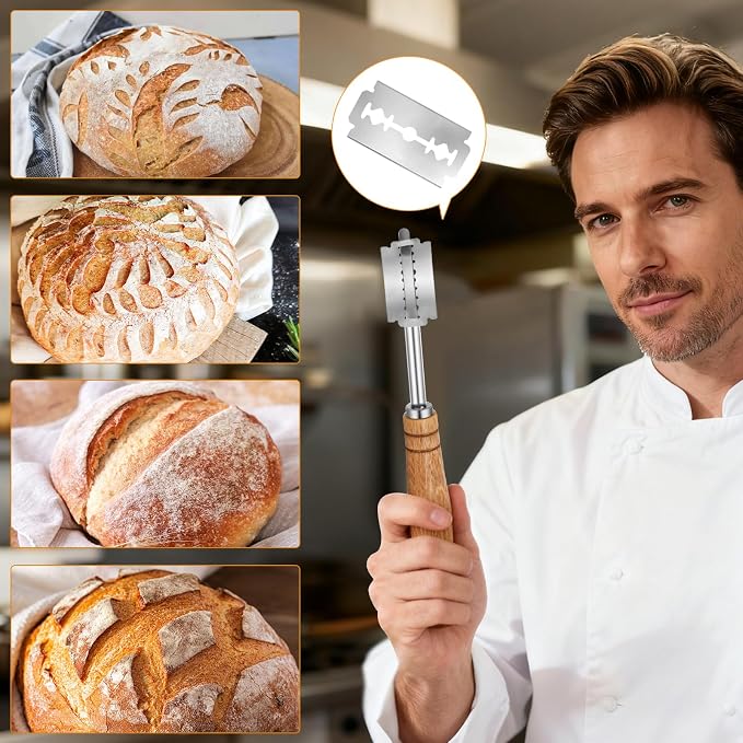 40Pcs Bread Lame Blades Refill, 6Cr13 Stainless Steel Dough Razor | Sourdough Scoring Tool, For Sourdough Bread Scoring, Only Blades