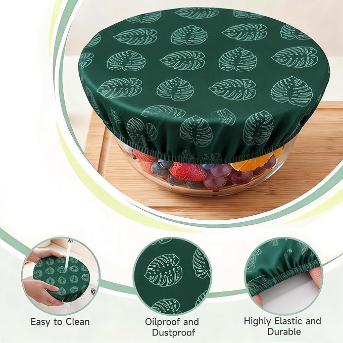 Bowl Covers Reusable Bread Proofing Bowl Covers Sourdough Bread Baking Accessories,Leaf