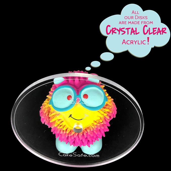 CAKESAFE – 2-8.25” Clear ¼” Acrylic Disks – Perfect Icing Tool to Smooth the Buttercream on Your Cakes