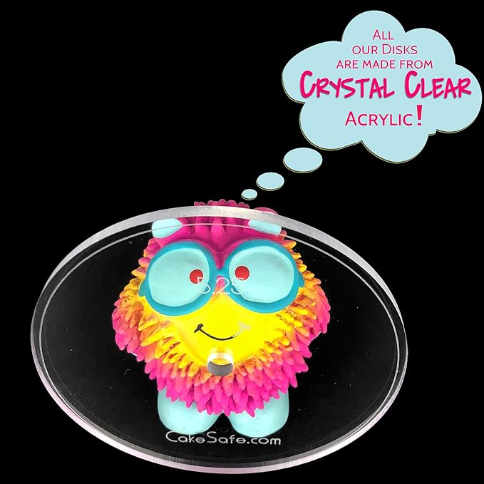 CAKESAFE – 2-8” Clear ¼” Acrylic Disks – Perfect Icing Tool to Smooth the Buttercream on Your Cakes