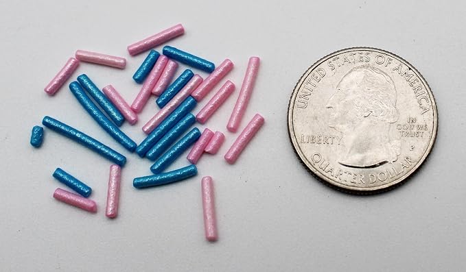 1 Pound GENDER REVEAL Pink & Blue Sprinkles BULK Jimmies - Gender Reveal Or Baby Shower Candy-Edible Cake Cupcakes Dessert & Ice Cream Topping