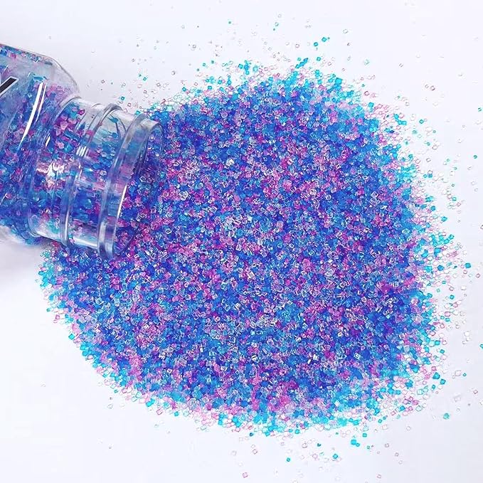 Sentovac Mermaid Pastel Sanding Sugar Crystals for Baking Edible Purple Pink Blue White Crystals Sparkling Sugar Sprinkles Cake Cookie Cupcake Topper Ice Cream Decoration Supplies