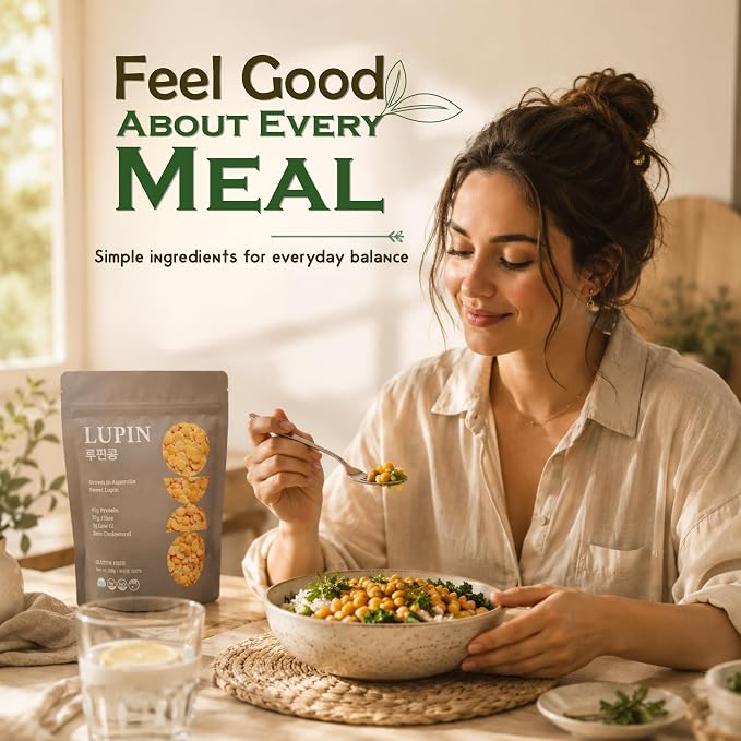 Lupinery Lupini Beans | Lupin Dried Beans High Protein, High Fiber, Low Carb | Plant Based & Gluten Free Ingredient | No Additives Non-GMO | Australian Grown Whole Bean | 500g Quick Soak 10-15 Min