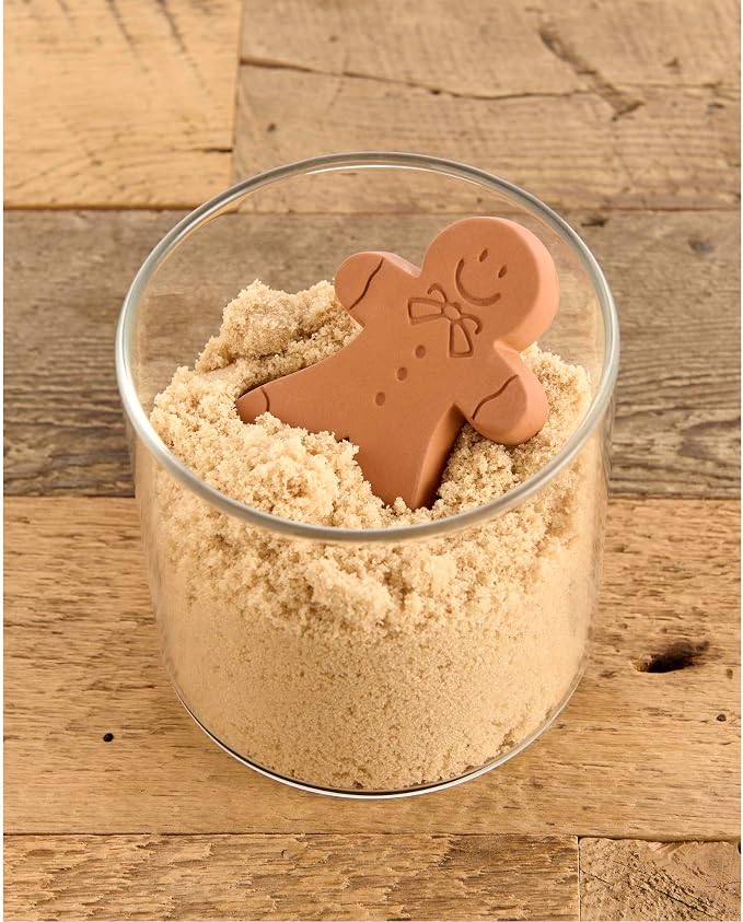 Mrs. Anderson’s Baking Brown Sugar Saver and Softener, Terracotta Clay, Gingerbread Man Design