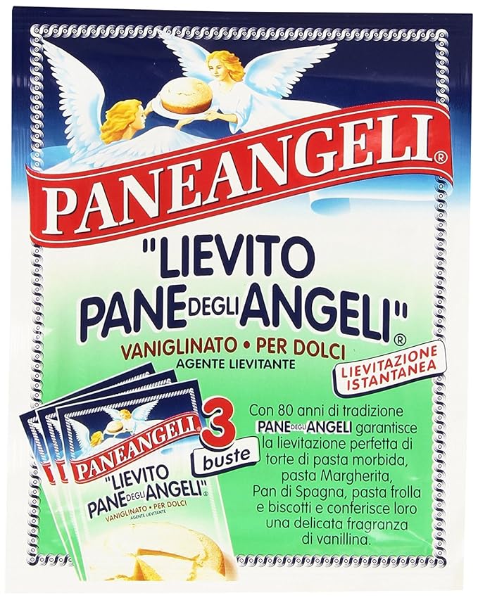 Paneangeli Lievito Vanigliato Per Dolci - Pane Degli Angeli Yeast - 3 count each - Pack of 4