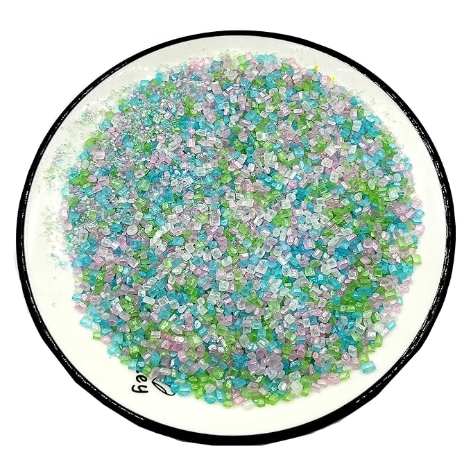 Edible Pastel Mermaid Sanding Course Sugar Sprinkles 142g/ 5.01oz Mermaid Pastel Sprinkles Sanding Sugar for Baking, Cookies, Cupcakes, Ice Cream Topping and Rimming Sugar
