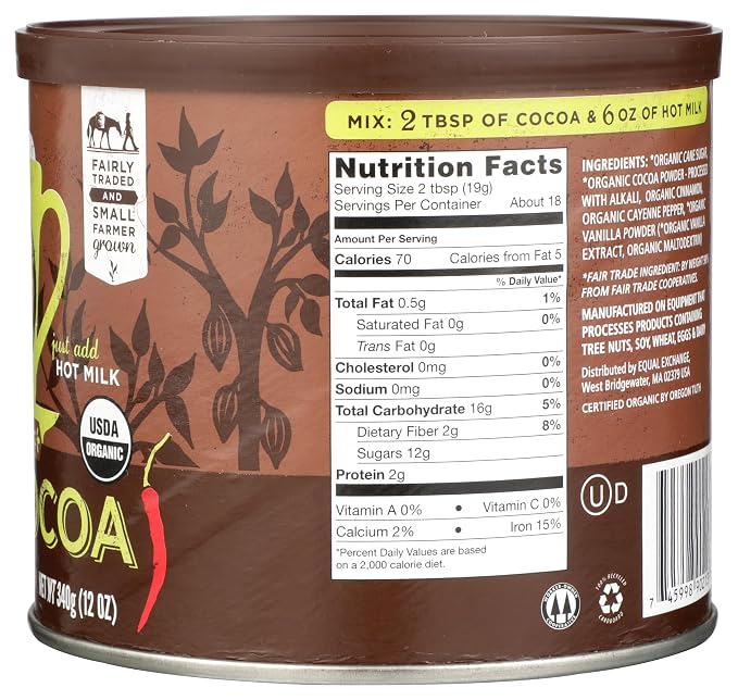 EQUAL EXCHANGE Organic Spicy Hot Cocoa, 12 OZ