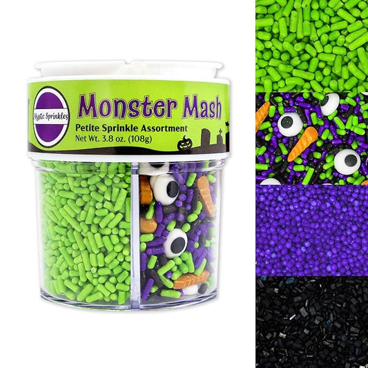 Mystic Sprinkles 4 Cell Sprinkle Assortments (Monster Mash, Petite)
